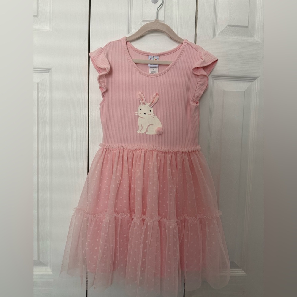 Charming Pink Bunny Dress with Ruffles